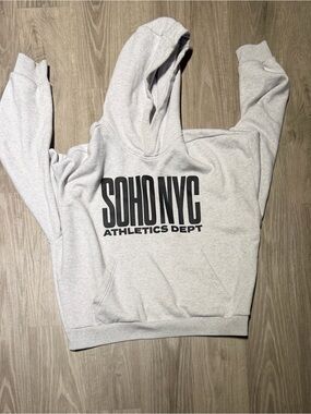 H&M Gray 'SOHO NYC Athletics Dept' Hooded Sweatshirt